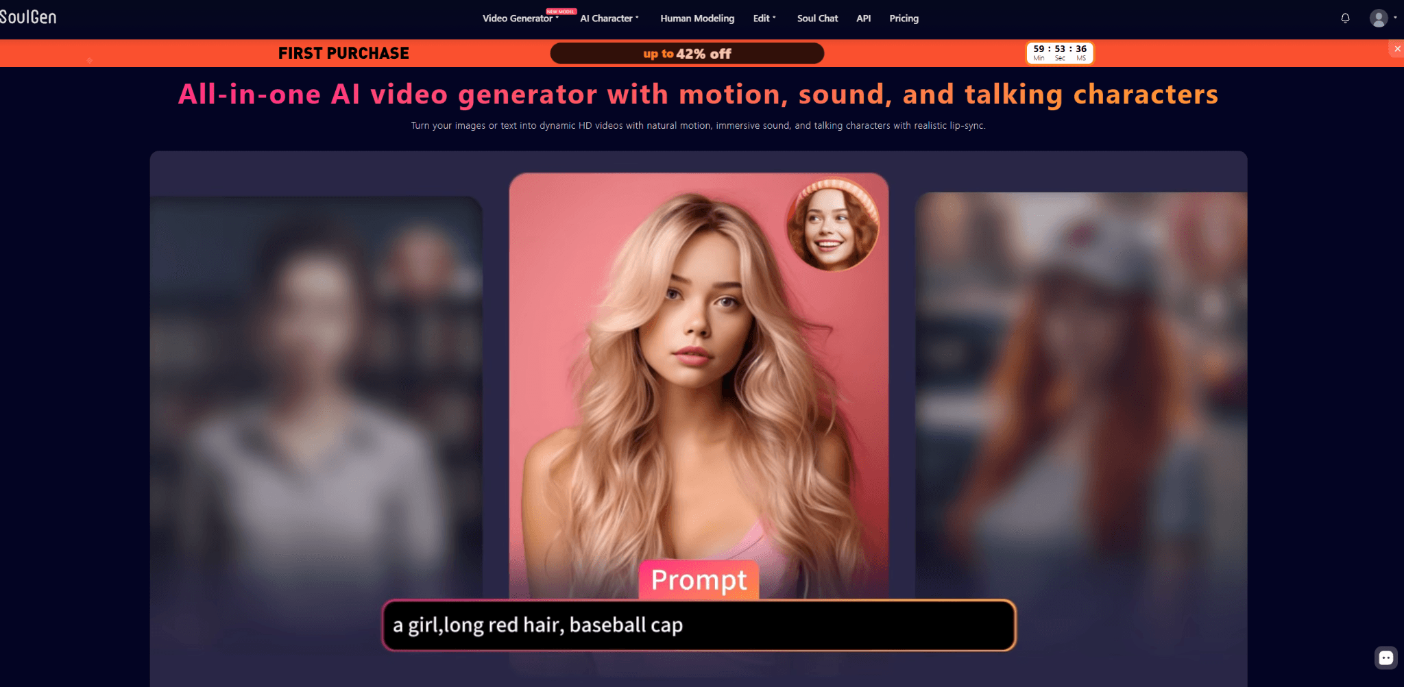 SoulGen homepage