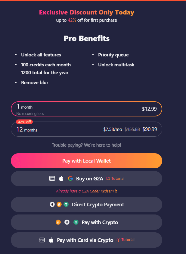 SoulGen pricing